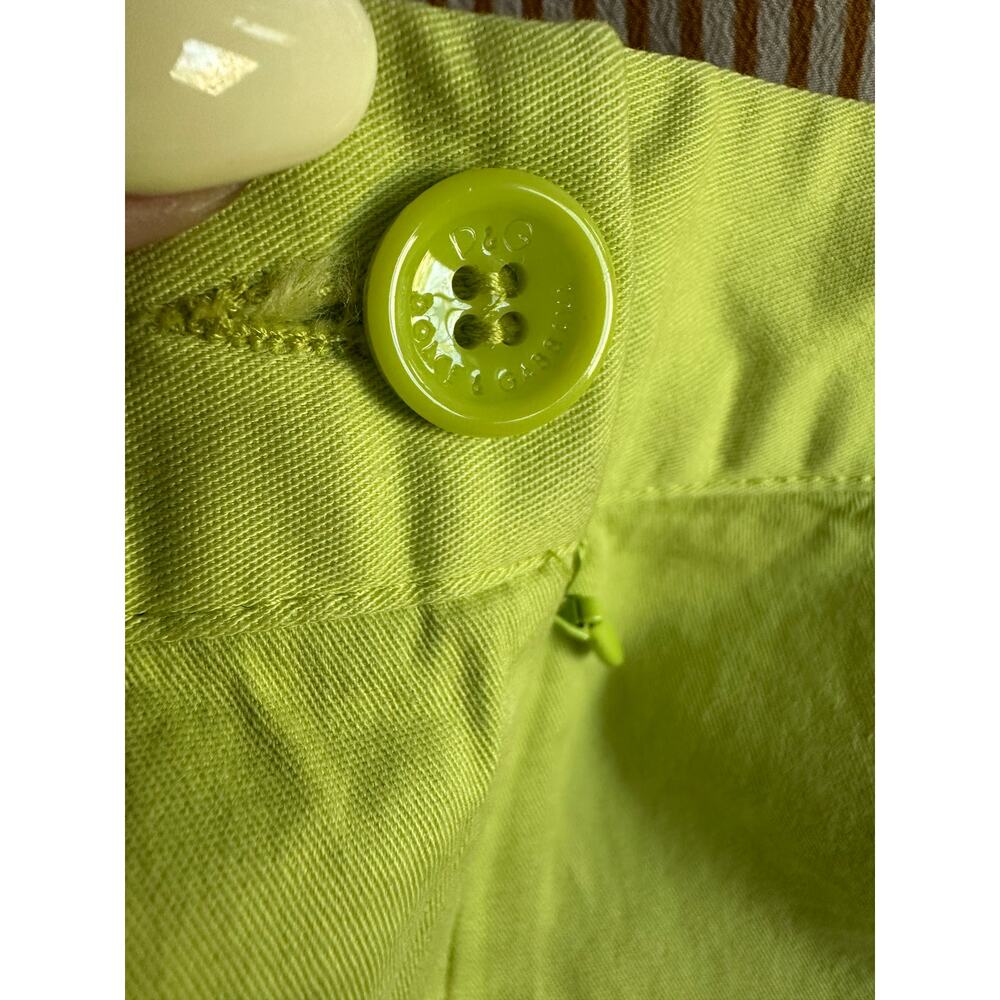 Y2K Dolce & Gabbana D&G Lime Green Knee Length Skirt | Size 26/4 - Picture 3 of 6